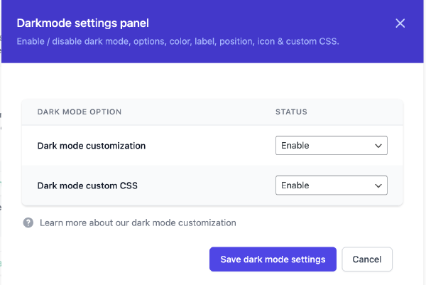 Enable Dark mode - Learn OxyMade