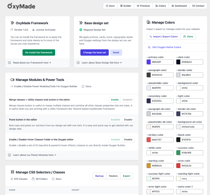 Add Framework - Learn OxyMade
